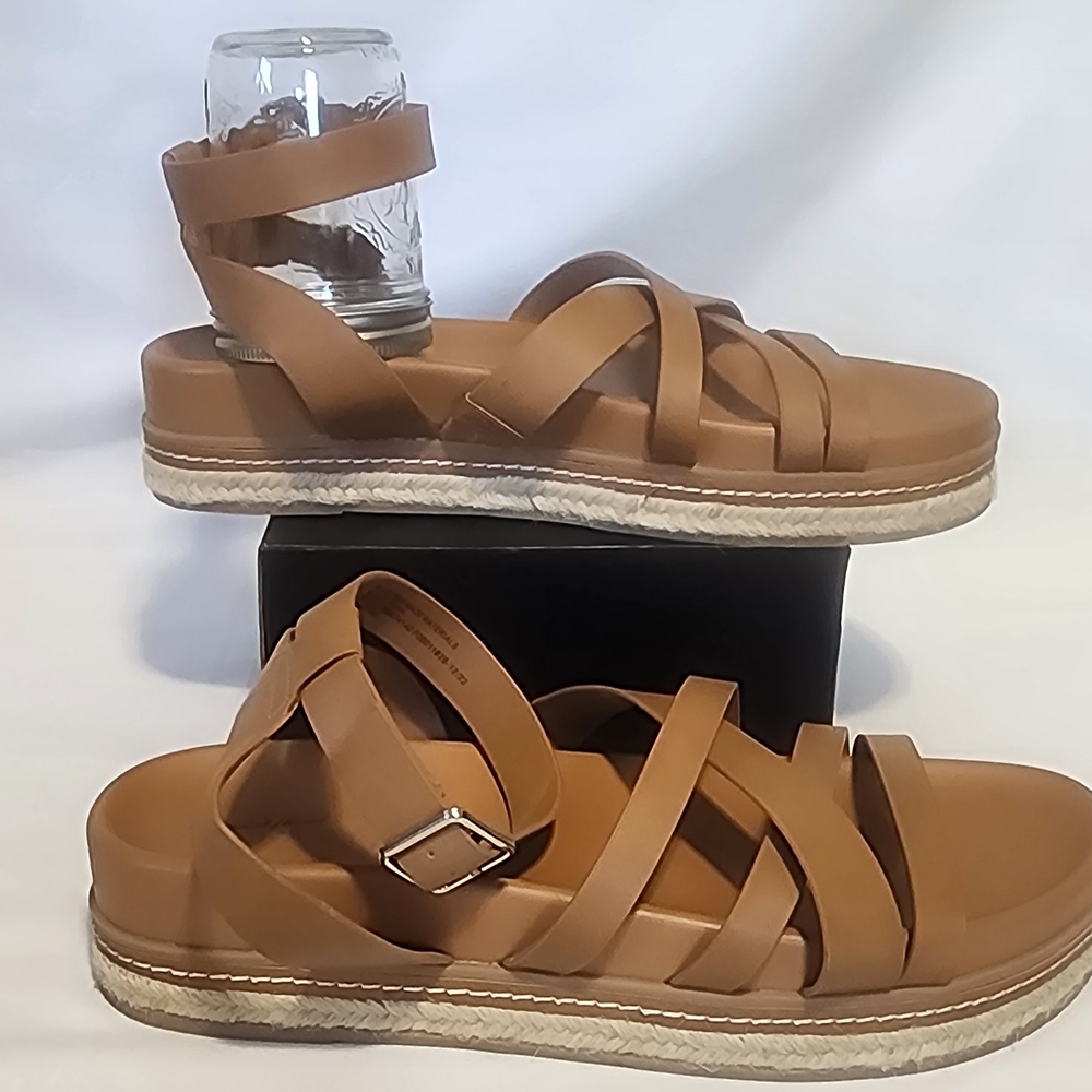 Universal Thread Brown Strappy Sandals - image 2